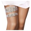 Conjunto Liguero De Encaje Elástico De Novia Con Cristal Per
