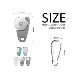 5 Pieces Kitchen Gadgets, 1 Piece White Carabiner, Multifunctional Fruit Peeler, Kitchen Accessories, Camping Essentials, Stainless Steel Camping Accessories, Camping Gear