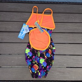 the finals TYR The Finals Rosebud  Non Foil Floral/black Women's  1 Piece Swim Size 28 New