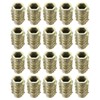 sourcing map Furniture Threaded Insert Nuts Zinc Alloy Hex-Flush M6