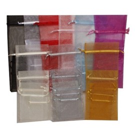 JAM Paper Sheer Organza Wine Bags Carriers - - 6 x 14 - Red - Sold Individually