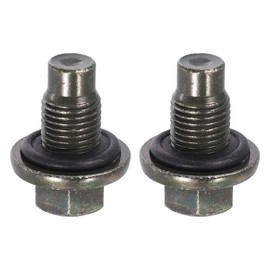Partuto Oil Drain Plug Pan Thread Repair No.1013938 - Car Sump Drain Nut Oil Drain Bolt - for Ford F150 Metal Bronze Tone - 2 Pcs