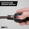 IRON FORGE Cable de extensión café para exteriores con interruptor