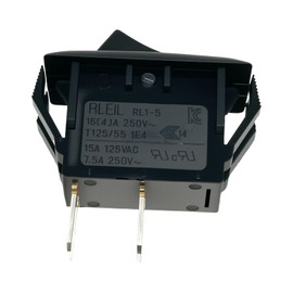 RLEIL RL1-5 2Pins 2-Position 16A 250VAC T125/55 ON/Off Switch Black Button Rocker Switch