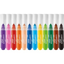 Maped - Color'Peps Mini Jumbo Felt Tip Pens with Fixed Tip - x12 Pens - Ideal for the Smallest Painting Beginners - Tip: Diameter 6.5 mm