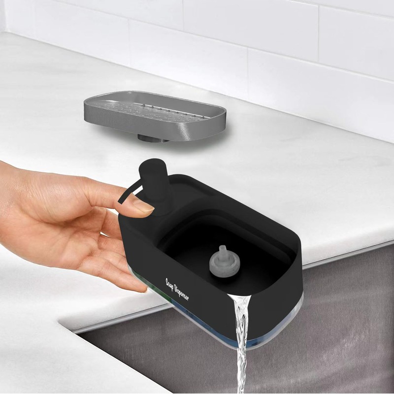 Richenda Hand and Dish Soap Dispenser Set for Kitchen,3-in-1 Kitchen