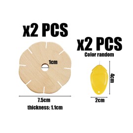 SLAXJNE Pack of 2 Rope Braids, 2 Pieces Stringer, DIY Handmade Rope Braiding Tools, Bracelet Braiding Disc, Portable Bracelet Braiding Board, Wooden Braiding Disc