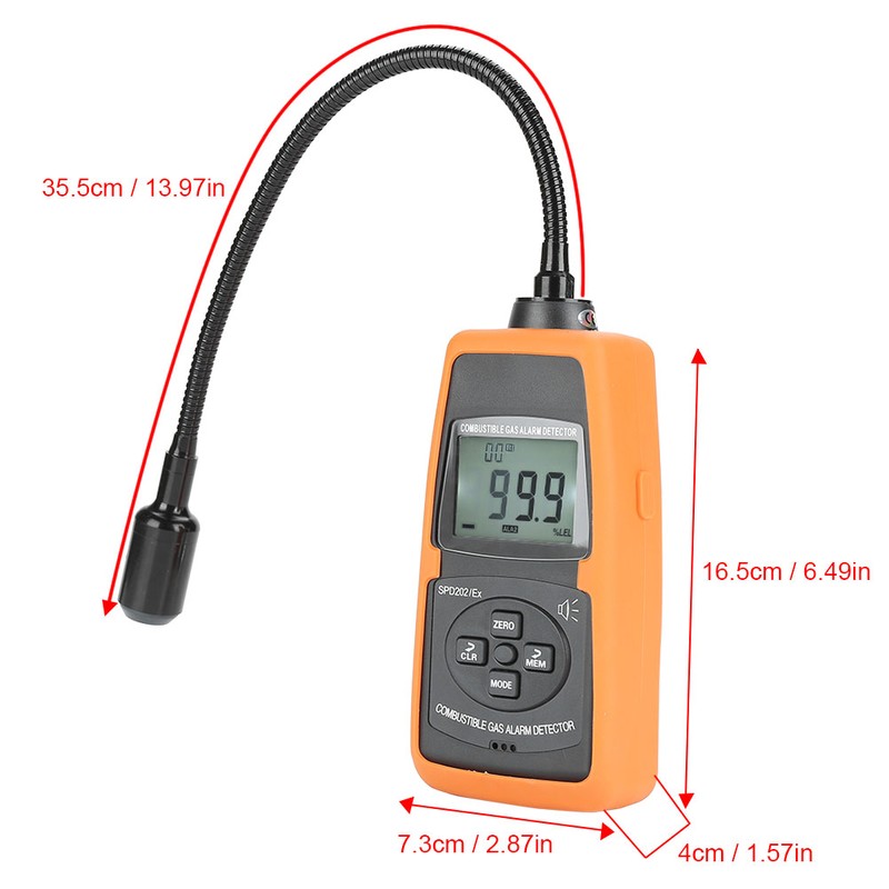 SPD202/EX Digital Combustible Gas Detector Natural LPG Coal Alarm Tester