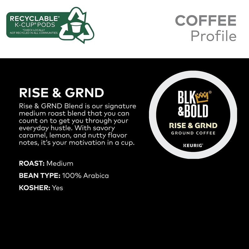 BLK & Bold Rise & GRND, Keurig Single Serve K-Cup