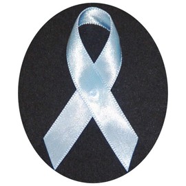 Support USA | American Made 125 Light Blue Satin Awareness Ribbons - Bag of 125 Lapel Ribbons with Clutch Pins - Pin Attached