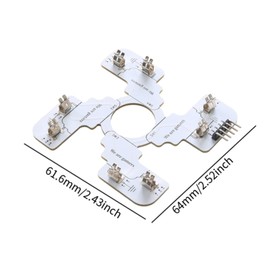 Perfeclan Replacement PCB Joystick Board for Jlf PCB Replace Arcade Stick Microswitch Board Repair Part for Tp-ma, White