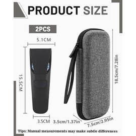 TPZORJX Rasierer Aufbewahrungsetui,2 pcs Rasierer Fall, Portable Soft Shaver Cover Bag Protector, Safety Waterproof Travel Razor Organizer, Universal für die meisten Sicherheitsrasierer