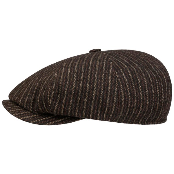 Stetson 8 Panel Woolen Stripe Flat Cap – Men's –