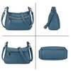 YALUXE Genuine Leather Shoulder Bag Medium Size Handbag Purse Multi