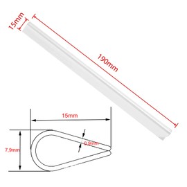 MOLVCE Mounting Clips for Double Rod Mats, Pack of 50 Clips for Privacy Screen Strips, PVC, Transparent, Clamp Bars for Privacy Screen Strips for Double Rod Mats, Double Rod Mat Fence