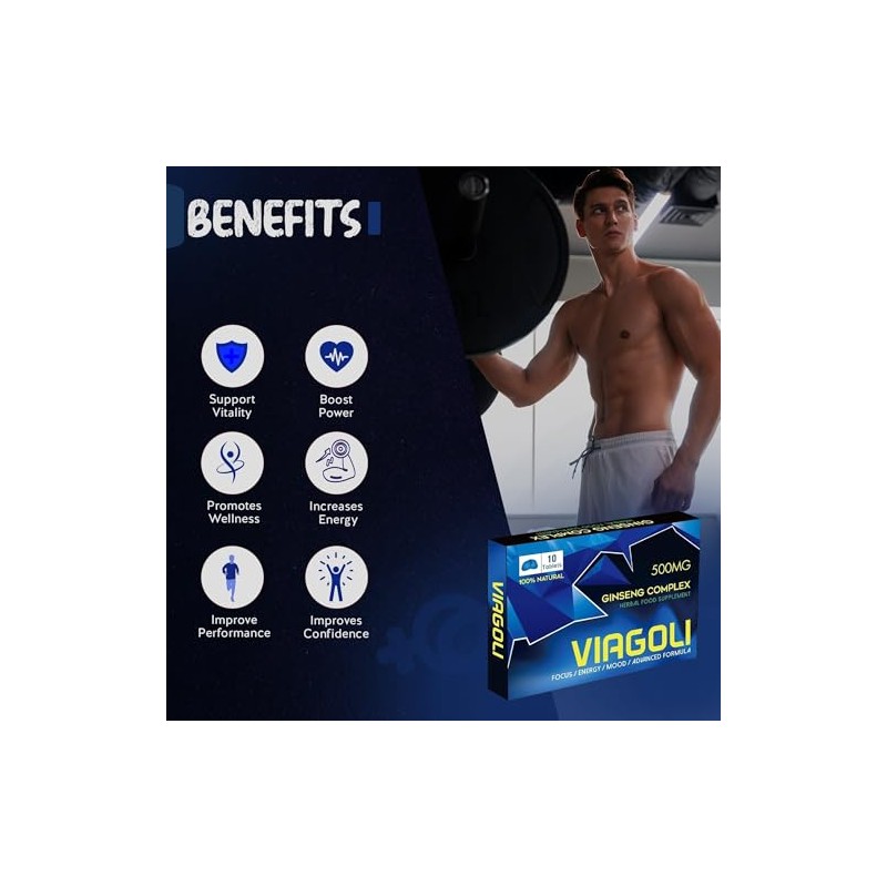 Ginseng Tablets for Men 500mg | Energy, Stamina & Vitality