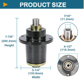 SCBHWJ 037-6015-00 037-6015-50 Spindle Assembly with 033-6004-00 Pulley Replaces Bad Bo y ZT Elite, ZT Elite Limited, Maverick 60" 61" Decks,1 Pack