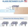 Glass Panel Retainer Clips 8-pk, Made in the USA [Choose