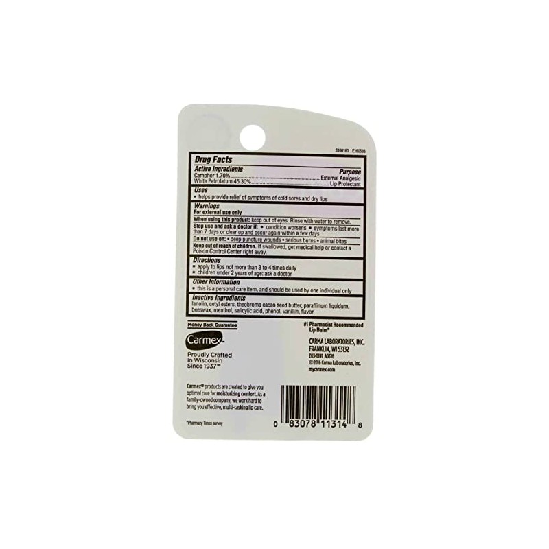 Carmex Classisc Bálsamo labial medicado 0.35 oz (paquete de 10)