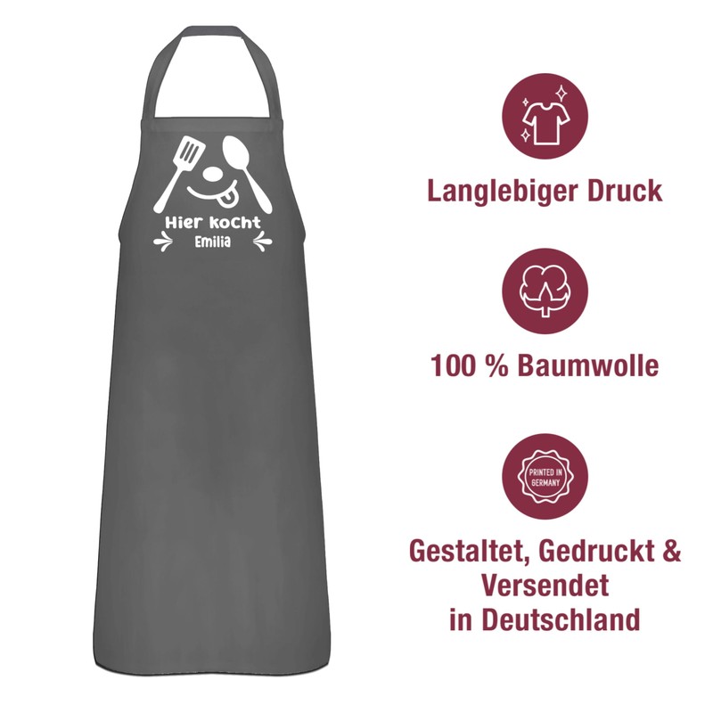 Geschenk mit Namen personalisiert by Shirtracer - Apron - Cooking