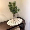Eiyye 2-Pieces Handmade Cotton Crochet Doilies Oval Lace Table Placemats