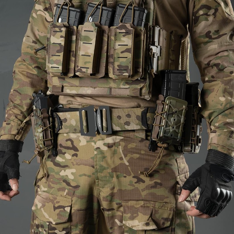 IDOGEAR 2 Inch Tactical Belt Combat Quick Release Buckle Rigger