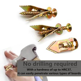 Expansion Screw Sleeve - Hammer Driver Anchor with Screw Nail-in Drywall Plaster Fixing Expansion Anchor Bolt (400)