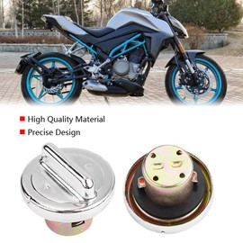 KIMISS Fuel Tank Cap,Fuel Gas Cap Aluminum Alloy Fuel Tank Cover for GY6 150CC 250CC Moped Scooter Tank(Silver&Golden)