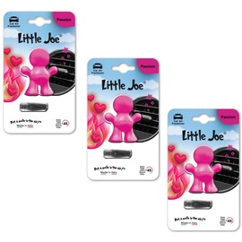 3er Pack Little Joe Lufterfrischer fürs Auto zur Montage an jedem Lüftungsgitter +/-45 Tage Frische im Auto (Passion/Pink)