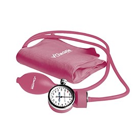 Checkatek Kit Baumanómetro Aneroide con Estetoscopio Doble Económico, Manómetro de Carátula Amplia, Estetoscopio de Alta Frecuencia, Brazal Nylon Reforzado, Rosa