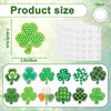 JUNEBRUSHS Shamrock Cutouts, 120Pcs St. Patrick's Day Cutouts Assorted Pattern