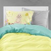 Easter Eggs Cocker Spaniel Buff Fabric Standard Pillowcase