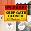 Anobell 2 Pack Please Keep Gate Closed Signs 10" x