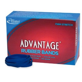 Alliance Rubber 54625 Advantage Rubber Bands Size #62, 1 lb Box Contains Approx. 450 Bands (2 1/2" x 1/4", Blue)