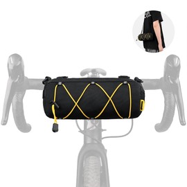 Rhinowalk Bike Handlebar Bag Bicycle Front Bag Shoulder Bag Storage Bag with Shoulder Strap for Road Mountain Bike Cycling Travel
