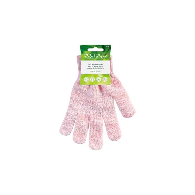 Ecotools Exfoliating Gloves, Rosa