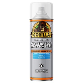 Gorilla Waterproof Patch & Seal Rubberized Sealant Spray, Crystal Clear, 14 Ounce (Pack of 1) - Seals Out Water, Air, and Moisture