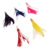 5Pcs Feather Trolling Fishing Lures Colorful Feather Jet Head Trolling