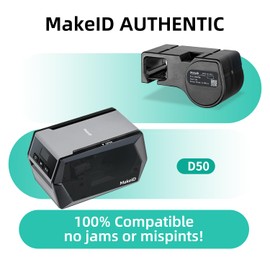 MakeID All-Weather PET Label Cartridge for Indoor/Outdoor Component and Equipment Labeling, Safety Identification, Asset Tracking, Electrical Labeling - for D50 Label Printer