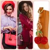 Quilax 2 Pcs Rhinestone Cherry Keychain, Cute Bag Charms Accessories