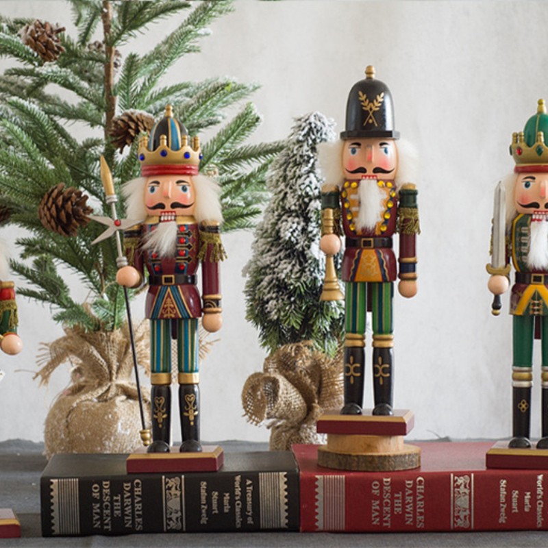 Christmas Wooden Nutcracker Figures 12 inch Nutcracker Ornament Christmas Decorations
