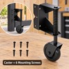 4-Inch Right-Side Spring-Loaded Gate Caster Wheel with 360° Swivel and