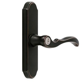 Larson M2 Mortise Handle with Key For Solid Core Doors - Aged Bronze, Single Item