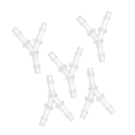 A ABSOPRO Automotive Vacuum Tubing Connector, 3/16" Car Y Shaped 3 Way Vacuum Line Fittings Plastic Translucent, 5 Pcs Item Replacement