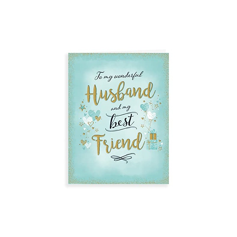 Piccadilly Greetings Modern Birthday Card Husband - 8 x 6