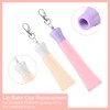 BOXOB 4pcs Lip Gloss Keychain Cap for Summer Fridays 0.5oz,