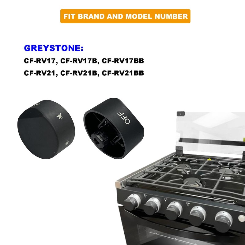 GABEROAD [Upgraded RV Gas Range Oven Knob Replacement Compatible with