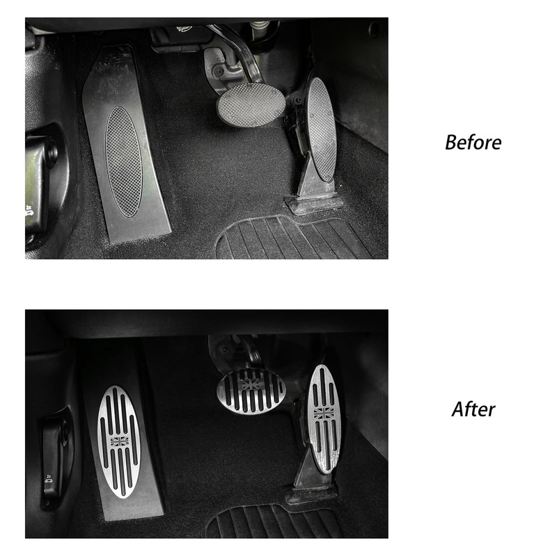 ANFOKAS 3pcs Compatible with MINI Cooper Accessories Sporty Anti-Slip Aluminum