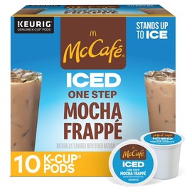 McDonald's McDonalds McCafe Iced One Step Mocha Frappe Beverage Mix K Cups Keurig 10 ct