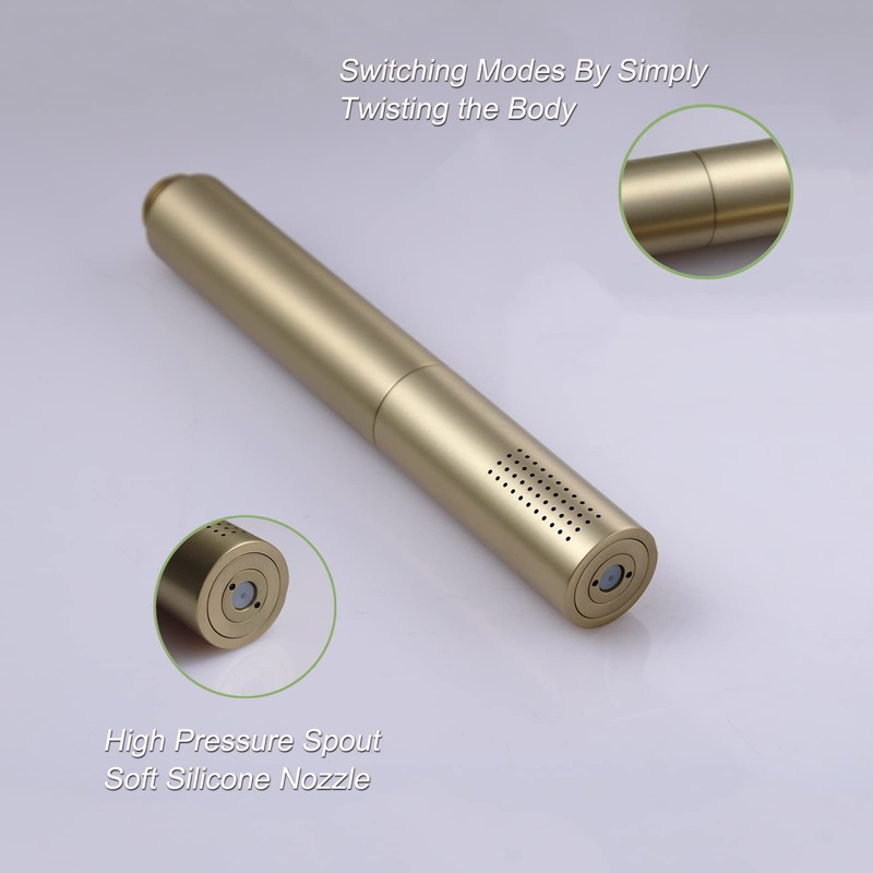 KATAIS Brushed Gold Shower Head 2 in 1 Function High